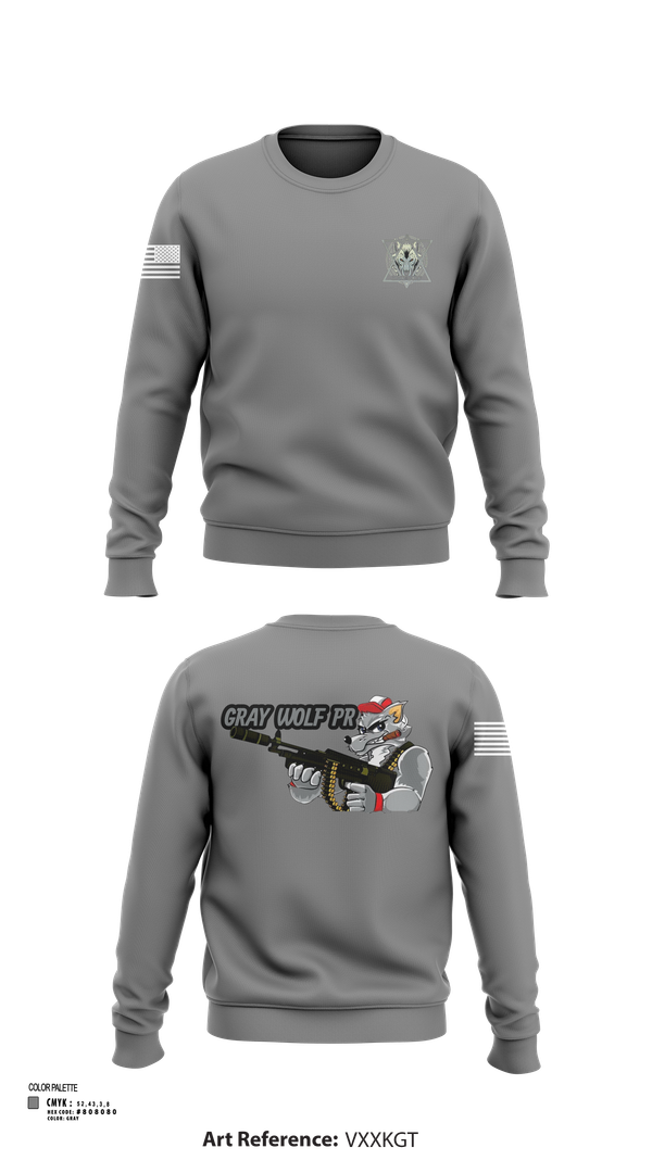 Crew Neck Sweatshirt, Gray Wolf, , Teamtime, Team time, sublimation, custom sports apparel, team uniforms, spirit wear, spiritwear, sports uniforms, custom shirts, team store, custom team store, fundraiser sports, apparel fundraiser