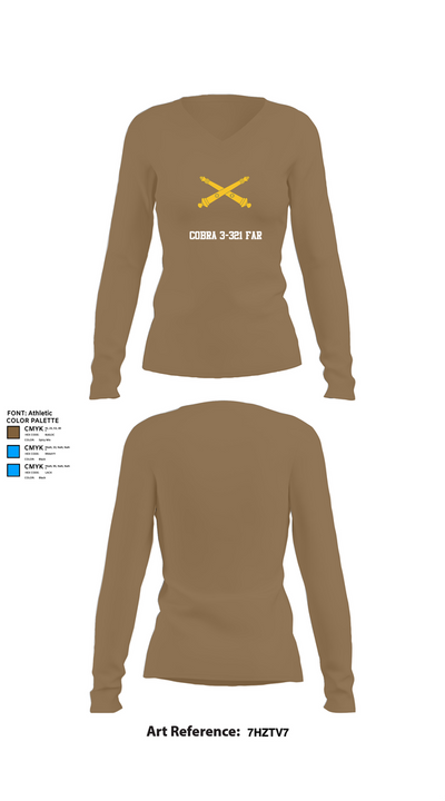 Cobra 3-321 FAR 80626179 Women's Long Sleeve V-neck Shirt - 2