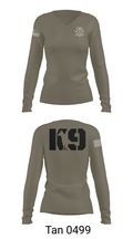 Weber County Sheriff's Office  Women's Long Sleeve V-neck Shirt - 11