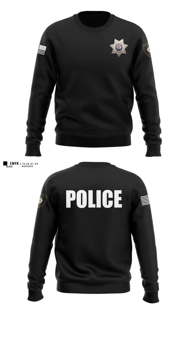 Crew Neck Sweatshirt, Nashville Police Department, IL, Police, Teamtime, Team time, sublimation, custom sports apparel, team uniforms, spirit wear, spiritwear, sports uniforms, custom shirts, team store, custom team store, fundraiser sports, apparel fundraiser