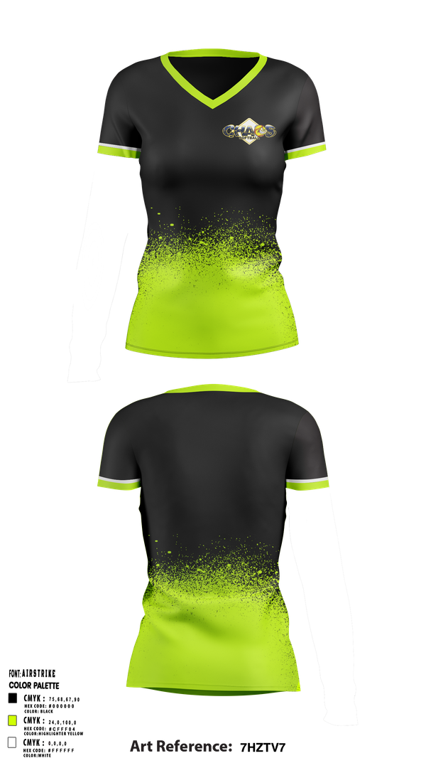 Womens Short Sleeve Vneck Shirt, Chaos, Softball, Teamtime, Team time, sublimation, custom sports apparel, team uniforms, spirit wear, spiritwear, sports uniforms, custom shirts, team store, custom team store, fundraiser sports, apparel fundraiser