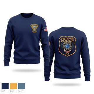 Crew Neck Sweatshirt, Hawthorne Police Department, Police, Teamtime, Team time, sublimation, custom sports apparel, team uniforms, spirit wear, spiritwear, sports uniforms, custom shirts, team store, custom team store, fundraiser sports, apparel fundraiser