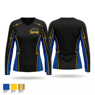 Womens Long Sleeve Vneck Shirt, Ohio Valley Elite Football Club, , Teamtime, Team time, sublimation, custom sports apparel, team uniforms, spirit wear, spiritwear, sports uniforms, custom shirts, team store, custom team store, fundraiser sports, apparel fundraiser
