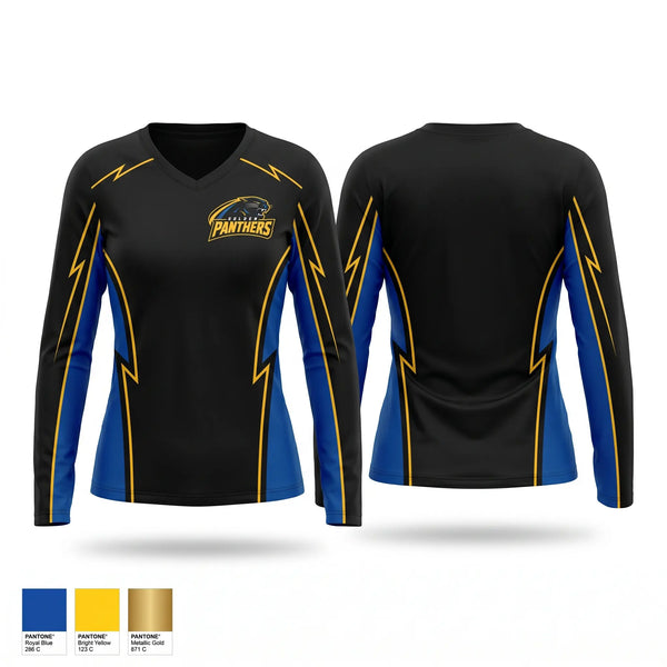 Womens Long Sleeve Vneck Shirt, Ohio Valley Elite Football Club, , Teamtime, Team time, sublimation, custom sports apparel, team uniforms, spirit wear, spiritwear, sports uniforms, custom shirts, team store, custom team store, fundraiser sports, apparel fundraiser