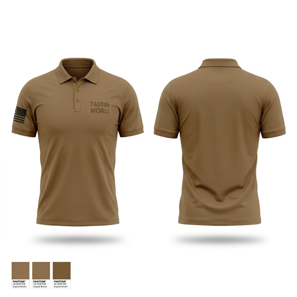 Short Sleeve Performance Polo, 7458th MORU, Army, Teamtime, Team time, sublimation, custom sports apparel, team uniforms, spirit wear, spiritwear, sports uniforms, custom shirts, team store, custom team store, fundraiser sports, apparel fundraiser
