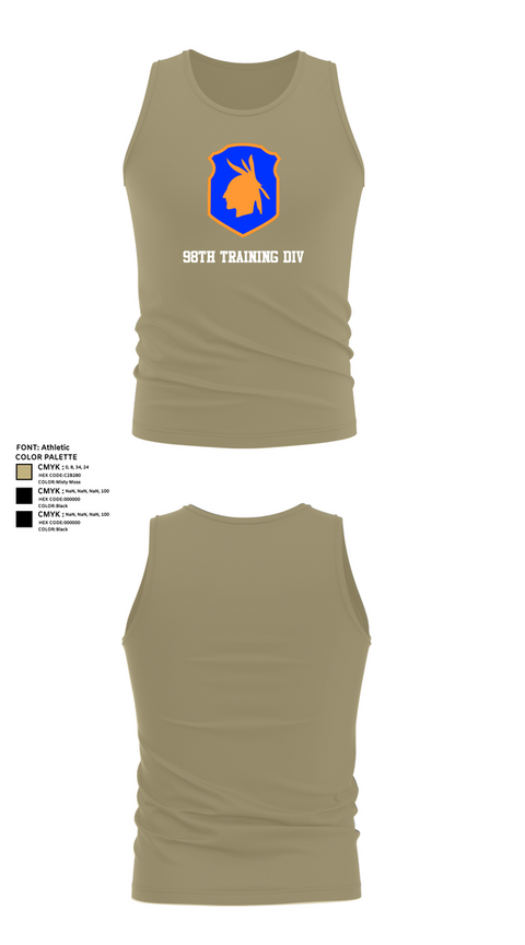 Tank Top, 98th training div, , Teamtime, Team time, sublimation, custom sports apparel, team uniforms, spirit wear, spiritwear, sports uniforms, custom shirts, team store, custom team store, fundraiser sports, apparel fundraiser