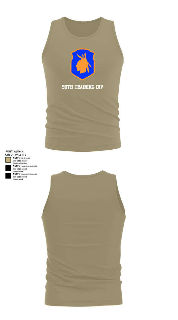 Tank Top, 98th training div, , Teamtime, Team time, sublimation, custom sports apparel, team uniforms, spirit wear, spiritwear, sports uniforms, custom shirts, team store, custom team store, fundraiser sports, apparel fundraiser