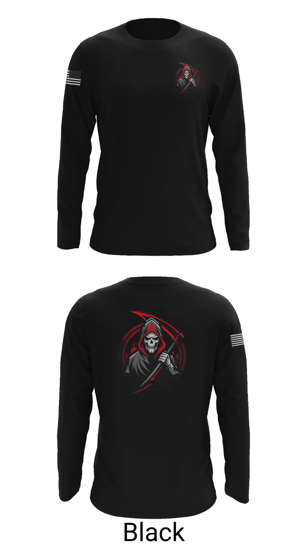 Long Sleeve Performance Shirt, Reaper Platoon, Army, Teamtime, Team time, sublimation, custom sports apparel, team uniforms, spirit wear, spiritwear, sports uniforms, custom shirts, team store, custom team store, fundraiser sports, apparel fundraiser