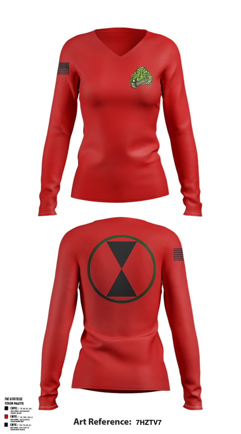 Womens Long Sleeve Vneck Shirt, 2-17 FA Filthy 1st, Army, Teamtime, Team time, sublimation, custom sports apparel, team uniforms, spirit wear, spiritwear, sports uniforms, custom shirts, team store, custom team store, fundraiser sports, apparel fundraiser