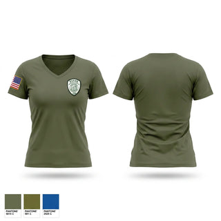 Womens Short Sleeve Vneck Shirt, Evans Emergency Services, Fire Department, Teamtime, Team time, sublimation, custom sports apparel, team uniforms, spirit wear, spiritwear, sports uniforms, custom shirts, team store, custom team store, fundraiser sports, apparel fundraiser