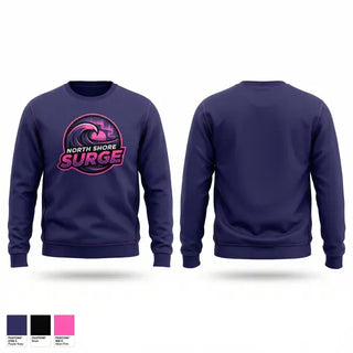 Crew Neck Sweatshirt, North Shore Surge, Rugby, Teamtime, Team time, sublimation, custom sports apparel, team uniforms, spirit wear, spiritwear, sports uniforms, custom shirts, team store, custom team store, fundraiser sports, apparel fundraiser