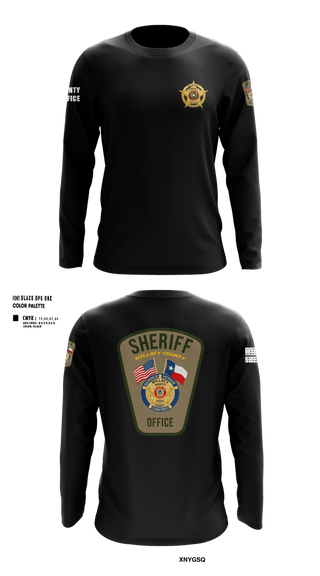 Long Sleeve Performance Shirt, Willacy County Sheriff's Office, Police, Teamtime, Team time, sublimation, custom sports apparel, team uniforms, spirit wear, spiritwear, sports uniforms, custom shirts, team store, custom team store, fundraiser sports, apparel fundraiser