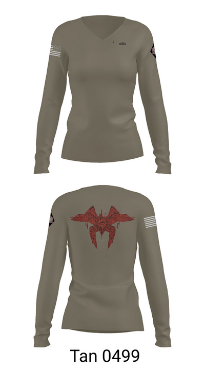 Blackfoot 2nd platoon 36446718 Women's Long Sleeve V-neck Shirt - 77
