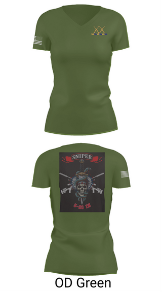 Womens Short Sleeve Vneck Shirt, 5-20 Infantry, Sniper section, Army, Teamtime, Team time, sublimation, custom sports apparel, team uniforms, spirit wear, spiritwear, sports uniforms, custom shirts, team store, custom team store, fundraiser sports, apparel fundraiser
