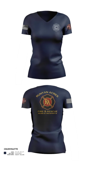 Womens Short Sleeve Vneck Shirt, RUNYAN ACRES FIRE DEPARTMENT, , Teamtime, Team time, sublimation, custom sports apparel, team uniforms, spirit wear, spiritwear, sports uniforms, custom shirts, team store, custom team store, fundraiser sports, apparel fundraiser