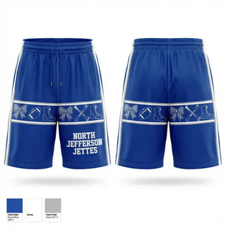 Athletic Shorts With Pockets, North Jefferson Jettes, Spirit Store, Teamtime, Team time, sublimation, custom sports apparel, team uniforms, spirit wear, spiritwear, sports uniforms, custom shirts, team store, custom team store, fundraiser sports, apparel fundraiser