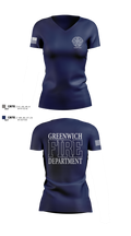 Greenwich Fire Local 1042 Women's Short Sleeve V-neck Shirt - 7