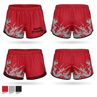Womens Shorts, Dakota Prospects, Men's Basketball, Teamtime, Team time, sublimation, custom sports apparel, team uniforms, spirit wear, spiritwear, sports uniforms, custom shirts, team store, custom team store, fundraiser sports, apparel fundraiser