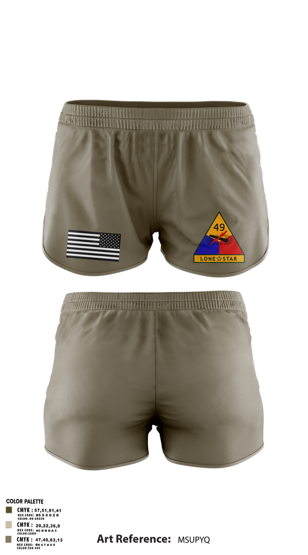 Ranger Panties, 49th Armored, , Teamtime, Team time, sublimation, custom sports apparel, team uniforms, spirit wear, spiritwear, sports uniforms, custom shirts, team store, custom team store, fundraiser sports, apparel fundraiser
