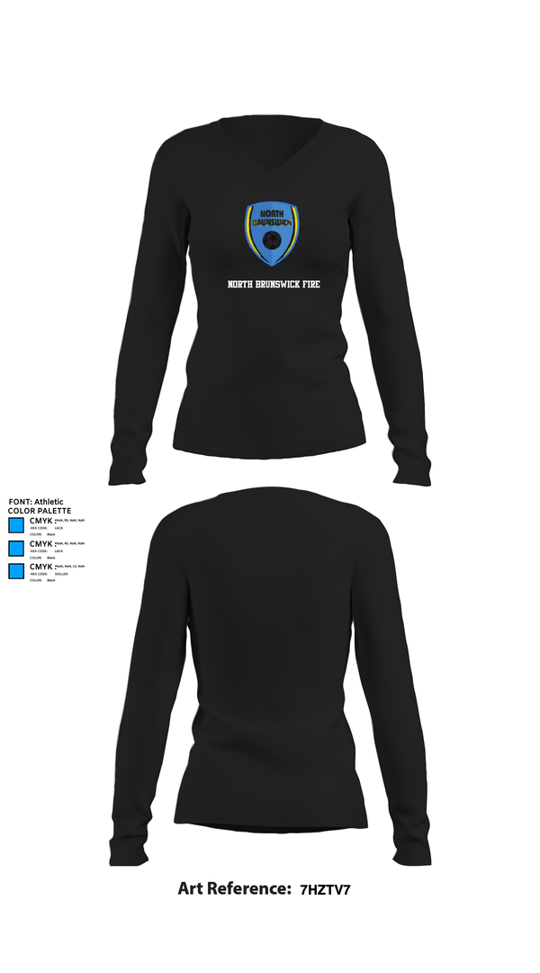 Womens Long Sleeve Vneck Shirt, North Brunswick fire, Men's Soccer, Teamtime, Team time, sublimation, custom sports apparel, team uniforms, spirit wear, spiritwear, sports uniforms, custom shirts, team store, custom team store, fundraiser sports, apparel fundraiser