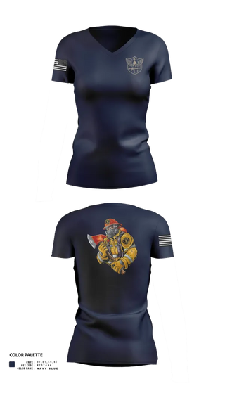 Womens Short Sleeve Vneck Shirt, Lead Hill Fire Department, , Teamtime, Team time, sublimation, custom sports apparel, team uniforms, spirit wear, spiritwear, sports uniforms, custom shirts, team store, custom team store, fundraiser sports, apparel fundraiser