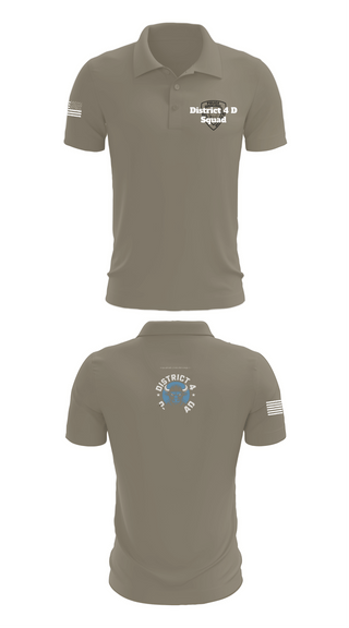 Short Sleeve Performance Polo, District 4 D Squad, Police, Teamtime, Team time, sublimation, custom sports apparel, team uniforms, spirit wear, spiritwear, sports uniforms, custom shirts, team store, custom team store, fundraiser sports, apparel fundraiser