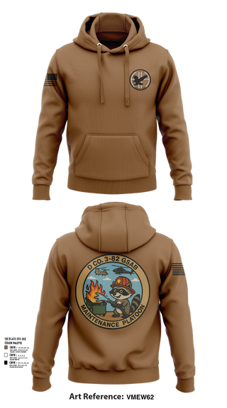 Hoodie, D Co 3-82 GSAB Maintenance Platoon, , Teamtime, Team time, sublimation, custom sports apparel, team uniforms, spirit wear, spiritwear, sports uniforms, custom shirts, team store, custom team store, fundraiser sports, apparel fundraiser