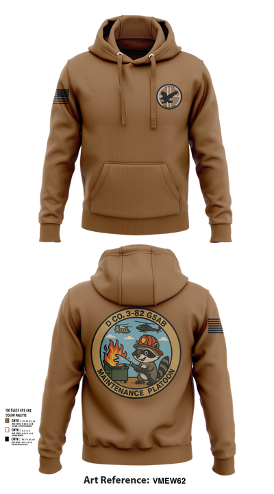 D Co 3-82 GSAB Maintenance Platoon 61791905 Hoodie - 101