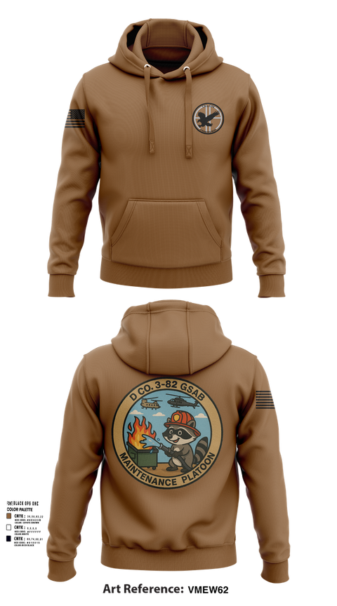 Hoodie, D Co 3-82 GSAB Maintenance Platoon, , Teamtime, Team time, sublimation, custom sports apparel, team uniforms, spirit wear, spiritwear, sports uniforms, custom shirts, team store, custom team store, fundraiser sports, apparel fundraiser