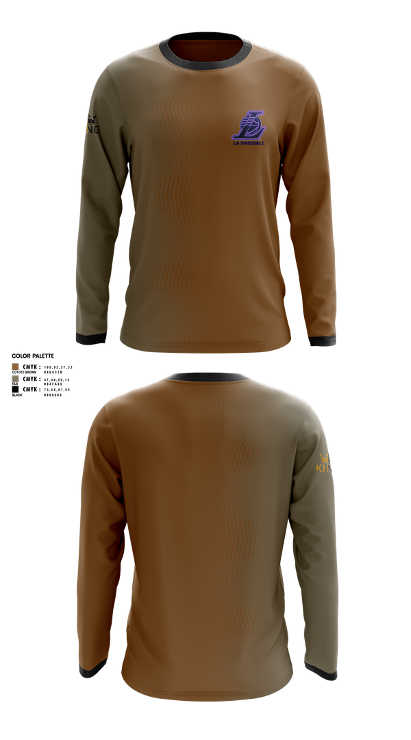 Long Sleeve Performance Shirt, Los Angeles, Baseball, Teamtime, Team time, sublimation, custom sports apparel, team uniforms, spirit wear, spiritwear, sports uniforms, custom shirts, team store, custom team store, fundraiser sports, apparel fundraiser
