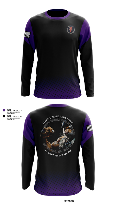 AFJROTC MS-081 DRONE TEAM 88778530 Long Sleeve Performance Shirt 236