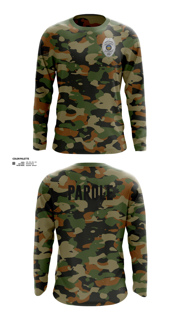Long Sleeve Performance Shirt, Adult Parole Authority, Police, Teamtime, Team time, sublimation, custom sports apparel, team uniforms, spirit wear, spiritwear, sports uniforms, custom shirts, team store, custom team store, fundraiser sports, apparel fundraiser