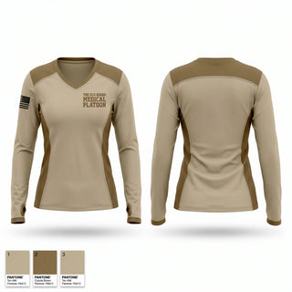 Womens Long Sleeve Vneck Shirt, The old guard medical platoon, Army, Teamtime, Team time, sublimation, custom sports apparel, team uniforms, spirit wear, spiritwear, sports uniforms, custom shirts, team store, custom team store, fundraiser sports, apparel fundraiser