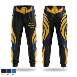Sweatpants, Lion Tennis Team, Tennis, Teamtime, Team time, sublimation, custom sports apparel, team uniforms, spirit wear, spiritwear, sports uniforms, custom shirts, team store, custom team store, fundraiser sports, apparel fundraiser