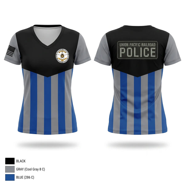 Womens Short Sleeve Vneck Shirt, Special Agent, Police, Teamtime, Team time, sublimation, custom sports apparel, team uniforms, spirit wear, spiritwear, sports uniforms, custom shirts, team store, custom team store, fundraiser sports, apparel fundraiser