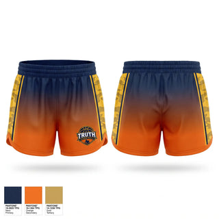 Womens Shorts, Truth Basketball, Women's Basketball, Teamtime, Team time, sublimation, custom sports apparel, team uniforms, spirit wear, spiritwear, sports uniforms, custom shirts, team store, custom team store, fundraiser sports, apparel fundraiser