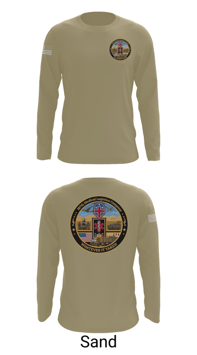 387th Medical Logistics Company 26711800 Long Sleeve Performance Shirt 86