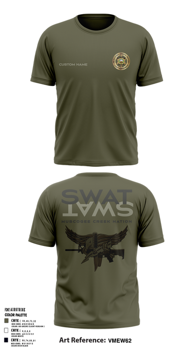 Muscogee Creek Nation SWAT 24361706 Short Sleeve Performance Shirt - 4