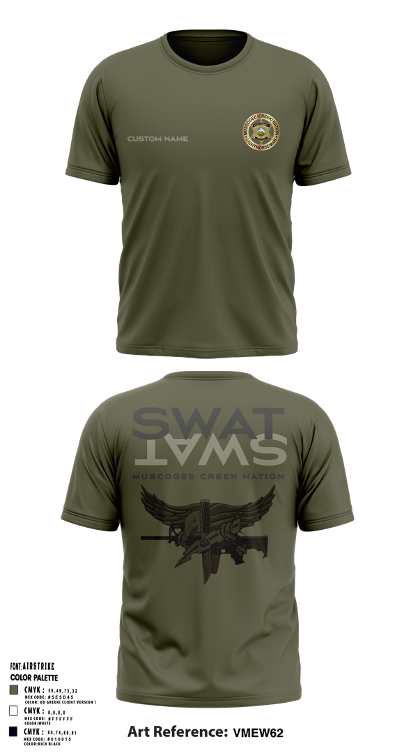 Short Sleeve Performance Shirt, Muscogee Creek Nation SWAT, , Teamtime, Team time, sublimation, custom sports apparel, team uniforms, spirit wear, spiritwear, sports uniforms, custom shirts, team store, custom team store, fundraiser sports, apparel fundraiser