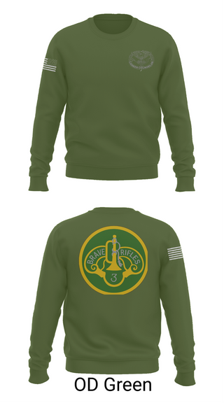 Crew Neck Sweatshirt, 3d Cavalry Regiment, Army, Teamtime, Team time, sublimation, custom sports apparel, team uniforms, spirit wear, spiritwear, sports uniforms, custom shirts, team store, custom team store, fundraiser sports, apparel fundraiser