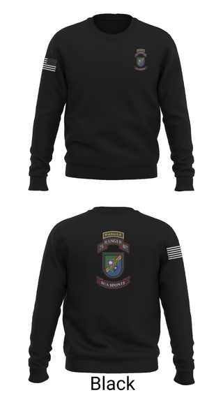 Crew Neck Sweatshirt, 3rd/75th Ranger Regiment, , Teamtime, Team time, sublimation, custom sports apparel, team uniforms, spirit wear, spiritwear, sports uniforms, custom shirts, team store, custom team store, fundraiser sports, apparel fundraiser