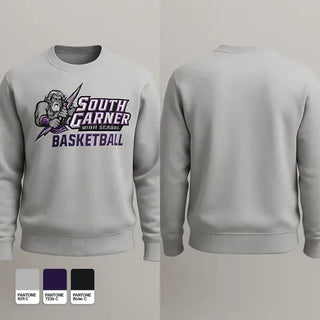 Crew Neck Sweatshirt, South Garner High School Basketball, Women's Basketball, Teamtime, Team time, sublimation, custom sports apparel, team uniforms, spirit wear, spiritwear, sports uniforms, custom shirts, team store, custom team store, fundraiser sports, apparel fundraiser