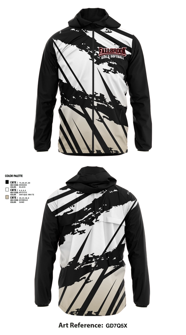 Windbreaker, Fallbrook girls softball, Softball, Teamtime, Team time, sublimation, custom sports apparel, team uniforms, spirit wear, spiritwear, sports uniforms, custom shirts, team store, custom team store, fundraiser sports, apparel fundraiser