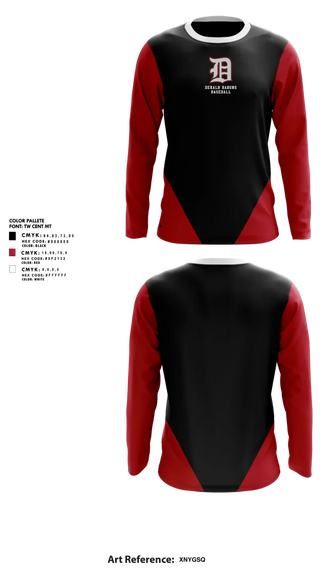 Long Sleeve Performance Shirt, DeKalb Barons Baseball, Baseball, Teamtime, Team time, sublimation, custom sports apparel, team uniforms, spirit wear, spiritwear, sports uniforms, custom shirts, team store, custom team store, fundraiser sports, apparel fundraiser
