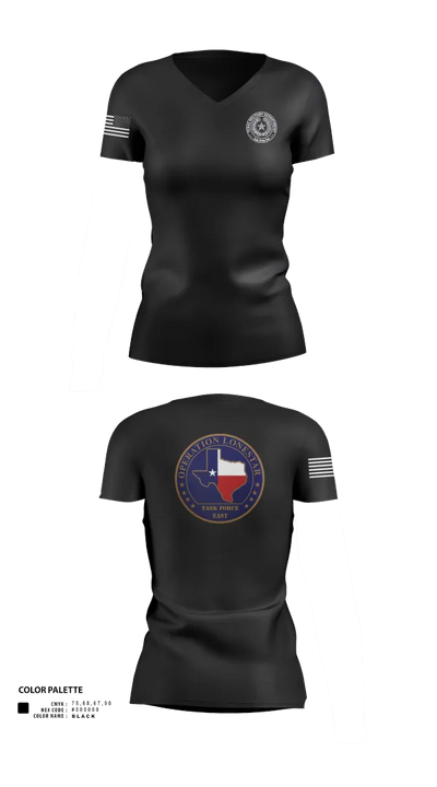 Operation Lone Star 32688468 Women's Short Sleeve V-neck Shirt - 22