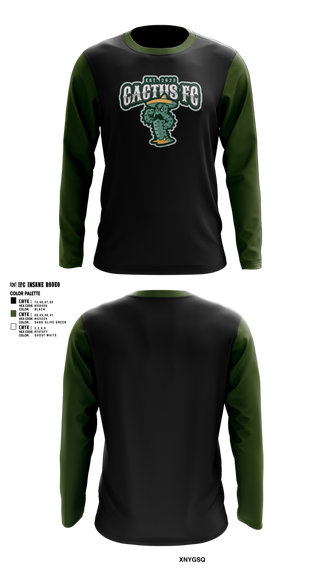 Long Sleeve Performance Shirt, Cactus Fc, Men's Soccer, Teamtime, Team time, sublimation, custom sports apparel, team uniforms, spirit wear, spiritwear, sports uniforms, custom shirts, team store, custom team store, fundraiser sports, apparel fundraiser