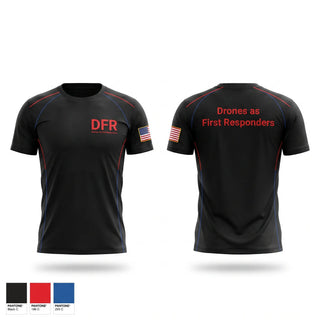 Short Sleeve Performance Shirt, Drones as First Responders, Police, Teamtime, Team time, sublimation, custom sports apparel, team uniforms, spirit wear, spiritwear, sports uniforms, custom shirts, team store, custom team store, fundraiser sports, apparel fundraiser