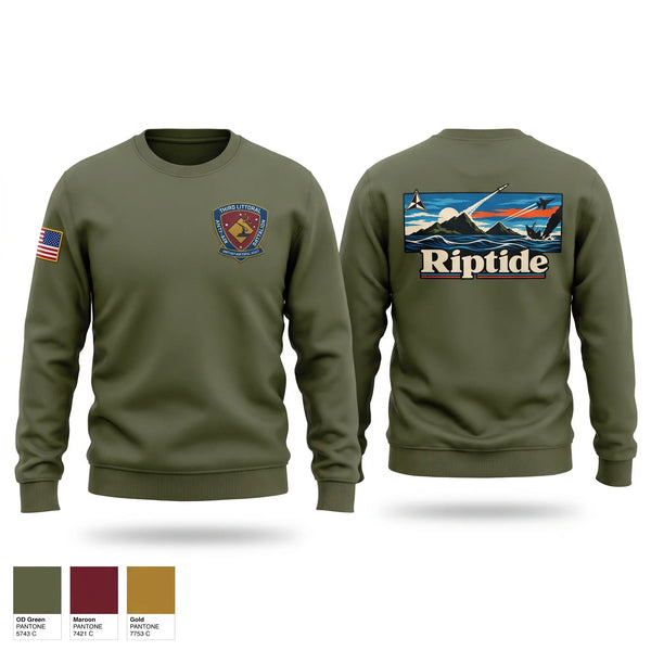 Crew Neck Sweatshirt, 3d Littoral Anti-Air Battalion, Marines, Teamtime, Team time, sublimation, custom sports apparel, team uniforms, spirit wear, spiritwear, sports uniforms, custom shirts, team store, custom team store, fundraiser sports, apparel fundraiser