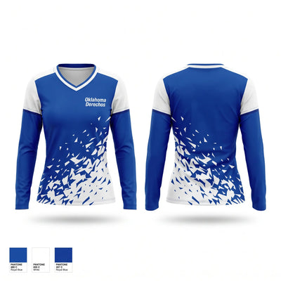 Oklahoma Derechos Women's Long Sleeve V-neck Shirt - 1