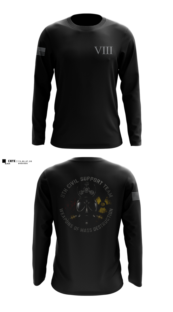 Long Sleeve Performance Shirt, 8th WMD-Civil Support Team, Army, Teamtime, Team time, sublimation, custom sports apparel, team uniforms, spirit wear, spiritwear, sports uniforms, custom shirts, team store, custom team store, fundraiser sports, apparel fundraiser
